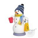 Räuchermann Schneemann mit Glühweintasse